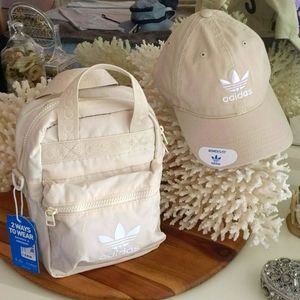 Adidas Cream Mini Backpack AND Hat!